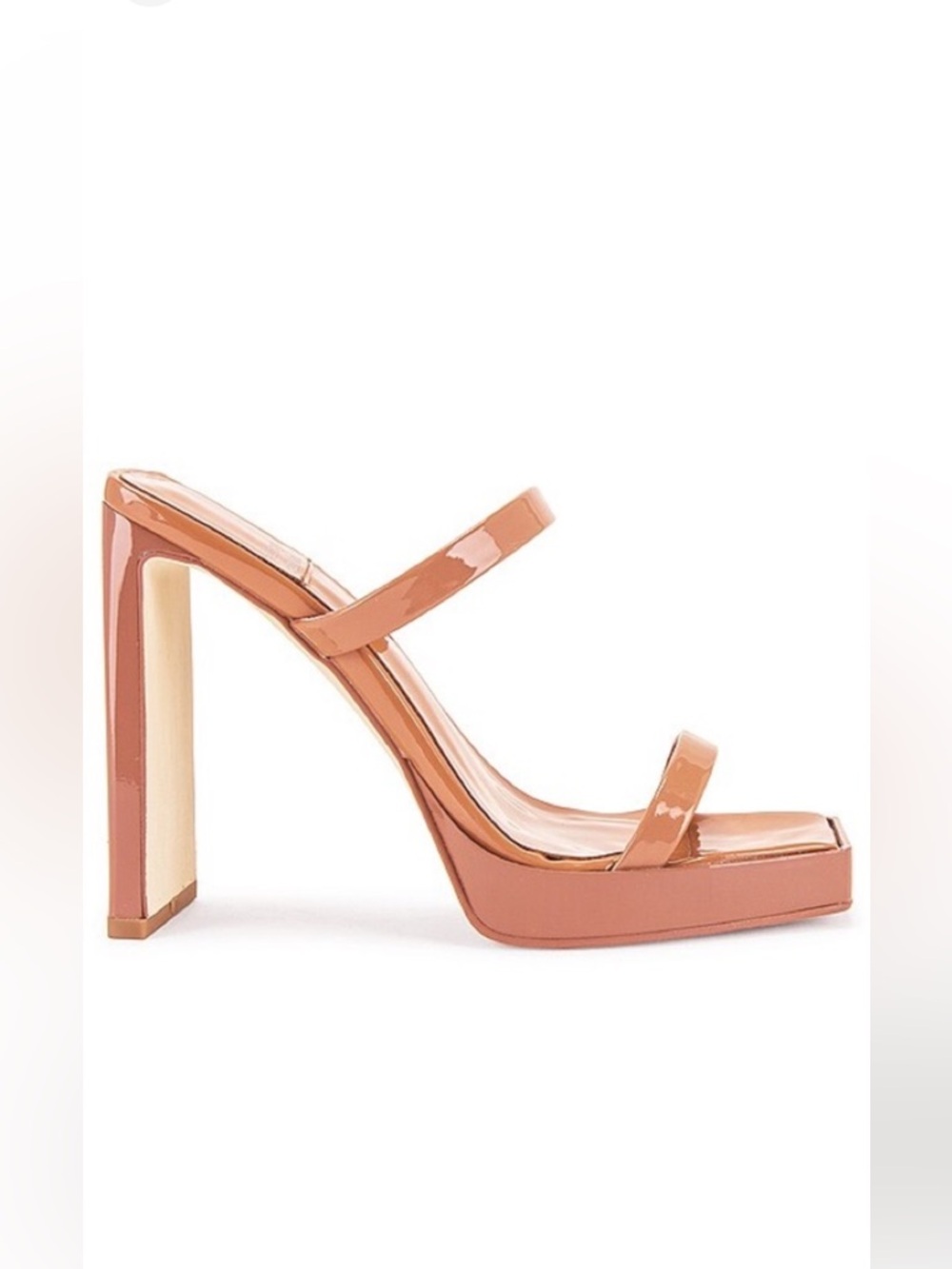Jeffrey Campbell Hustler Platform Mule in Dusty Blush Patent size 9‎